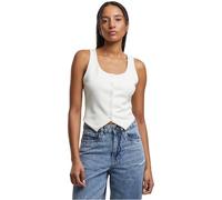 Urban Classics Damen Weste Ladies Jersey Vest, elegante Weste mit U-Ausschnitt und durchgehender Knopfleiste, Größen XS - XL