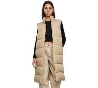 Urban Classics Ladies Long Puffer Vest in Gr. S in Beige
