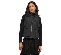 Urban Classics Damen Weste Ladies Reversible Cropped Puffer Vest Black/Frozenyellow-M