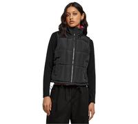 Urban Classics Damen Weste Ladies Reversible Cropped Puffer Vest black/fuchsia L
