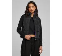 Urban Classics Damen Weste Ladies Reversible Cropped Puffer Vest Black/Realviolet-S