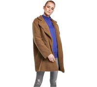 Urban Classics Damen Winter Jacke Ladies Oversized Sherpa Coat Jacket, Mantel mit Haken & Ösen-Verschluss, Größe XS bis 5XL