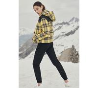 Urban Classics Damen Winterjacke Ladies AOP 2-Tone Puffer Jacket Brightyellow/Black-S