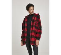 Winterjacke URBAN CLASSICS "Urban Classics Damen Ladies Hooded Oversized Check Sherpa Jacket" 4XL, firered, black Herren Jacken 4XL firered, black