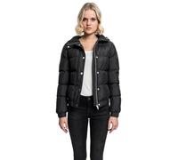Winterjacke URBAN CLASSICS "Damen Ladies Hooded Puffer Jacket" Gr. XL, schwarz (black) Damen Jacken Winterjacken (37019609-XL)