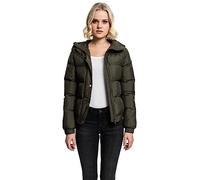 Winterjacke URBAN CLASSICS "Damen Ladies Hooded Puffer Jacket" Gr. M, grün (darkolive) Damen Jacken Winterjacken (23674119-M)