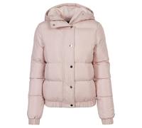 Urban Classics Damen Winterjacke Ladies Hooded Puffer Jacket, gefütterte Jacke für Herbst und Winter mit Kapuze, Daunenjacke - Farbe lightrose, Größe M