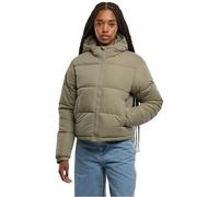 Urban Classics Damen Peached Pufferjacke mit Kapuze Winterjacke/Mantel paleolive XL