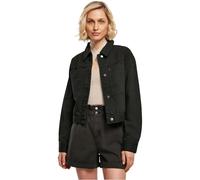 Urban Classics Jacke – Damen Short Boxy Worker Jacket, 100% Baumwolle, Loose Fit, Schwarz XL