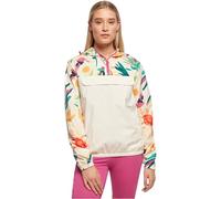 Langmantel URBAN CLASSICS "Urban Classics Damen Ladies Mixed Pull Over Jacket", Damen, Gr. L, sandweißfruity, 100% Polyester, Mäntel (32102629-L) sandweißfruity