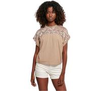 Urban Classics Damen Ladies Short Oversized Lace Tee Softtaupe-2XL
