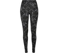 Urban Classics Damen Ladies Soft AOP Leggings Yoga Pants, blackmarble, 4XL