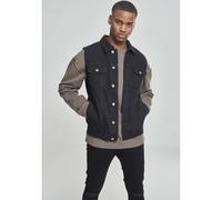 Urban Classics Herren Denim Vest - Jeansweste aus Baumwolle mit Knopfleiste, Brusttaschen und Kragen, ärmellose Weste für Streetwear, Freizeit & Alltag