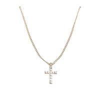 Urban Classics Kette Diamond Cross Necklace Gold