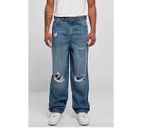 Urban Classics Men's TB5588-Distressed 90‘s Jeans, mid Deepblue Destroyed Washed, 36