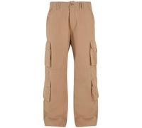 Cargohose URBAN CLASSICS "Urban Classics Herren Double Cargo Pants", Herren, Gr. 32, Normalgrößen, beige (unionbeige), 100% Baumwolle, unifarben, normal, Hosen (71012415-32) unionbeige