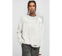 Urban Classics Men's TB5545-Eco Mix Boxy Cardigan Sweater, lightgrey, L