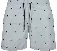 Urban Classics Embroidery Swim Shorts Skull/Lightasphalt/Black-3XL
