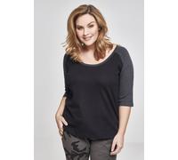 Urban Classics Damen 3/4 Raglan-T-Shirt TB733 Regular Fit Kontrast-Raglan Mehrfarbig Gr. XS