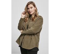 Urban Classics Female Shirt Ladies Corduroy Oversized Shirt Olive-M