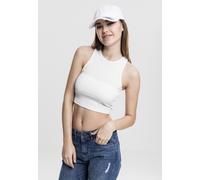 Urban Classics Female Shirt Ladies Cropped Rib Top White-S