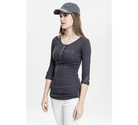 Urban Classics Ladies Long Rib Pocket Turnup Tee S Black (00007) verschiedene S