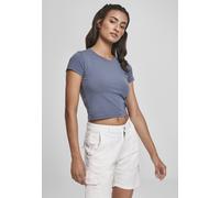Urban Classics Ladies Stretch Jersey Cropped Tee in Gr. XXL in Blau