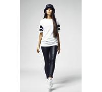 Urban Classics Damen-T-Shirt Ladies Stripe Mesh Tee TB901 Schwarz/Weiß Größe S