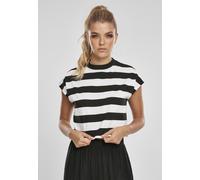 Urban Classics Female Shirt Ladies Stripe Short Tee Black/White-XL