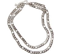 Urban Classics Figaro Layering Necklace Halskette silberfarben