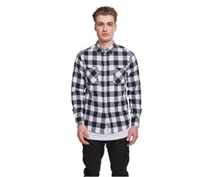 Urban Classics Flanell-Check-Shirt schwarz/weiß XL
