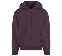 Urban Classics Flauschiger Zip-Hoodie Pflaumenlila