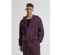 Urban Classics Flauschiger Zip-Hoodie Plum Purple XXL