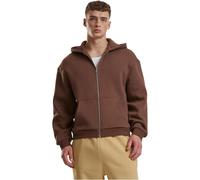 Urban Classics Flauschige Zip-Hoody Sweat & Fleece - Kapuzenjacke mit Reißverschluss schokoladenbraun Größe L