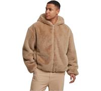 Urban Classics Herren Kapuzenjacke – Kunstpelz mit durchgehendem Reißverschluss, S–XXL