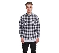 Urban Classics Gekästertes Flanell-Shirt schwarz/weiß XXL