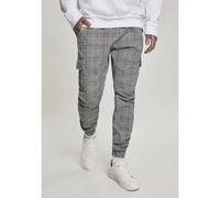 bequeme URBAN CLASSICS Herren Jeans Stretch Reißverschluss Taschen mit Baumwolle Weiß/Schwarz L