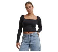 Urban Classics Glitter Square Neck Langarm-oberteil M Black