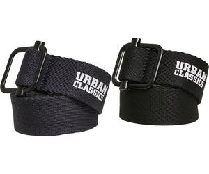 Urban Classics Gürtel Industrial Canvas Belt 2-Pack Black/Navy-S/M