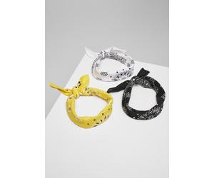Urban Classics Halstuch Multicolor Bandana 3-Pack Black+Yellow+White