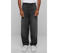 Urban Classics Herren Heavy Ounce Baggy Fit Jeans - Weite Denim Hose im Loose Fit aus Baumwolle, Wide Leg Jeans im 90s Streetwear Style für Freizeit & Alltag,Black Washed,30