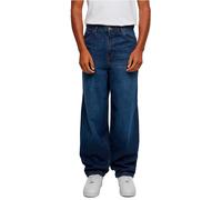 Urban Classics Herren Jeans Heavy Ounce Baggy Fit Jeans, Loose Fit Jeans für Männer, Weites Bein, Stone washed, new dark blue washed, 30
