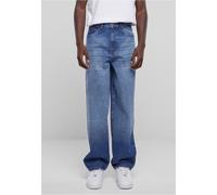Urban Classics Herren Jeans Heavy Ounce Baggy Fit – Loose Fit, Weites Bein – New Mid Blue Washed 32