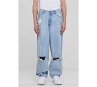 Urban Classics Herren Jeans Heavy Ounce Knee Cut Baggy Fit Jeans, lässige Baggy Jeanshose, zerrissene Jeans für Männer