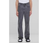Bequeme Jeans URBAN CLASSICS "Urban Classics Herren Heavy Ounce Straight Fit Jeans" Gr. 30, Normalgrößen, new grey washed Herren Jeans (33433137-30) new grey washed