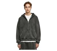 Urban Classics Herren Heavy Sand Washed 90's Zip Hoody Kapuzenpullover, Black, 5XL