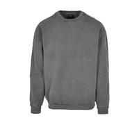 Rundhalspullover URBAN CLASSICS "Urban Classics Herren Heavy Terry Garment Dye Crew" Gr. XL, schwarz (schwarzshadow) Herren Pullover (34726748-XL) schwarzshadow