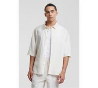 Urban Classics Herren Kurzarmhemd Boxy Cotton Linen Whitesand XXL