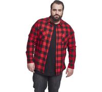 Urban Classics Hemd Checked Flanell Shirt Black/Red-L