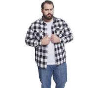 Urban Classics Herren Checked Flanell Shirt TB297, Mehrfarbig (Blk/Wht), L EU